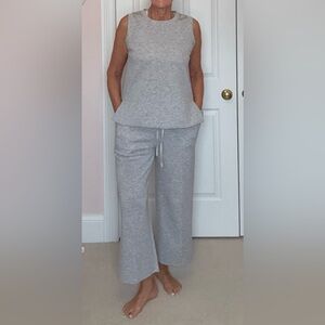 Gray Sleeveless Top and Pants Set